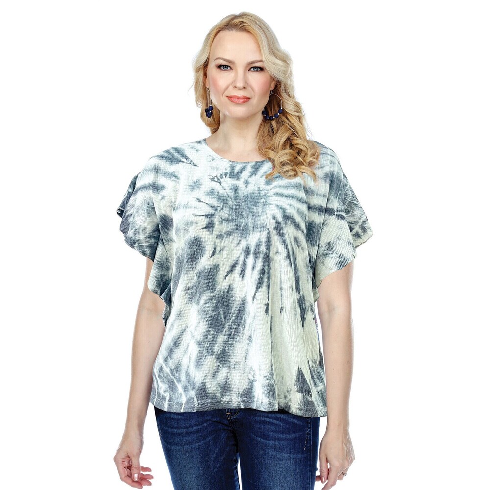 24466 G Tak & Yeti Top Spiral Tie Dye Ruffle Various Sizes